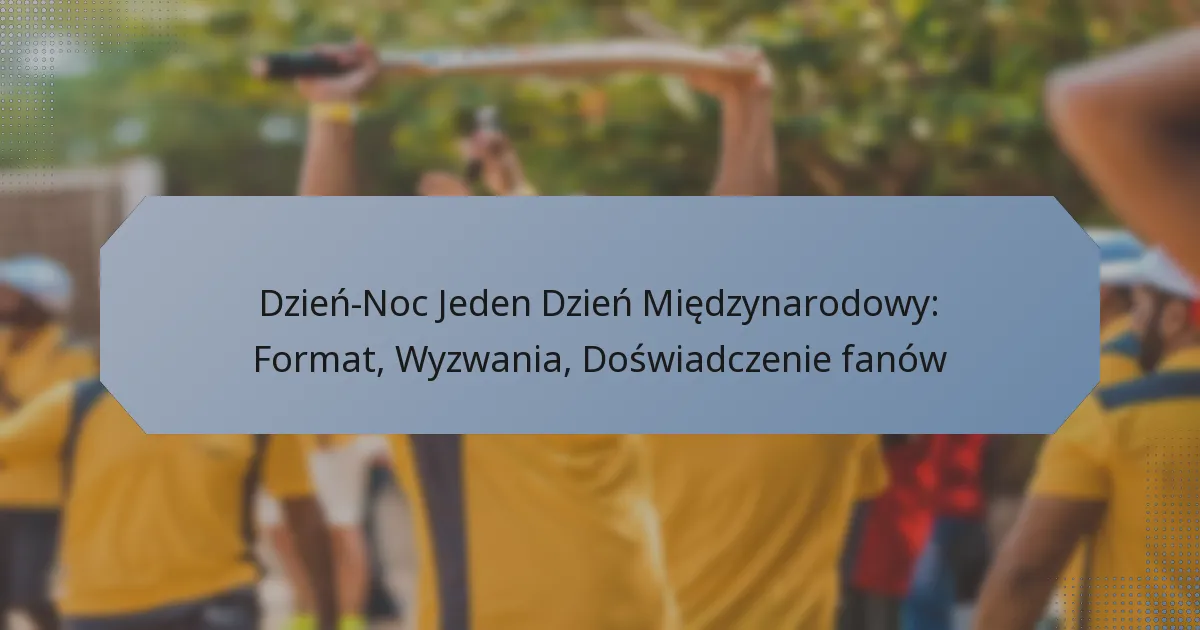 Dzień-Noc Jeden Dzień Międzynarodowy: Format, Wyzwania, Doświadczenie fanów