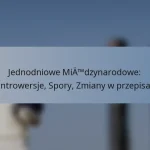 Jednodniowe Międzynarodowe: Kontrowersje, Spory, Zmiany w przepisach