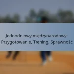 Jednodniowy międzynarodowy: Przygotowanie, Trening, Sprawność