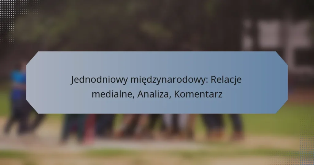 Jednodniowy międzynarodowy: Relacje medialne, Analiza, Komentarz