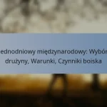 Jednodniowy międzynarodowy: Wybór drużyny, Warunki, Czynniki boiska
