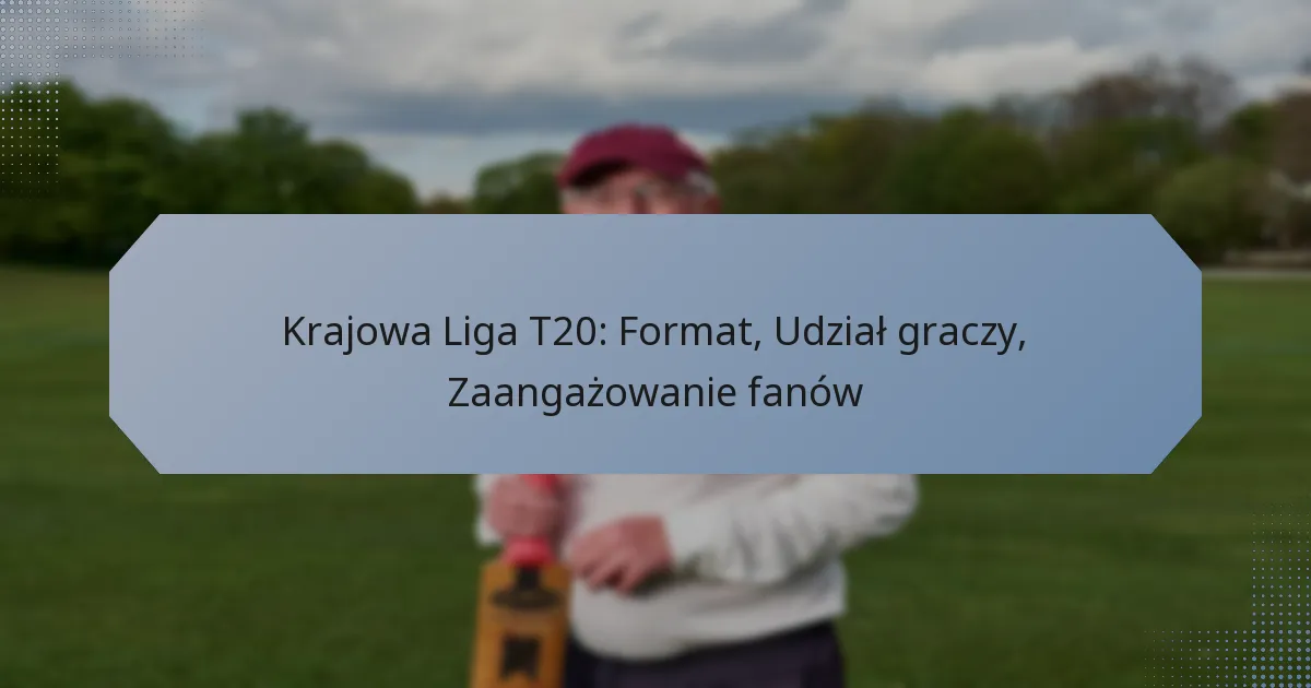 Krajowa Liga T20: Format, Udział graczy, Zaangażowanie fanów