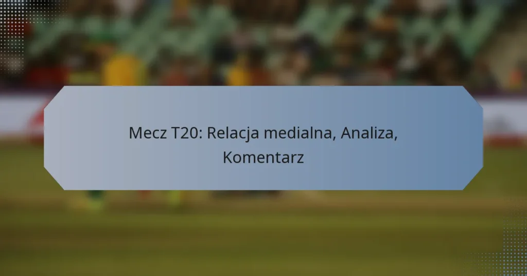 Mecz T20: Relacja medialna, Analiza, Komentarz