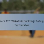 Mecz T20: Wskaźniki punktacji, Pościgi, Partnerstwa