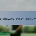 Mecz Testowy: Warunki gry, Format, Wyniki