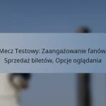 Mecz Testowy: Zaangażowanie fanów, Sprzedaż biletów, Opcje oglądania