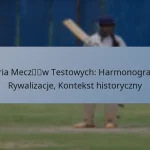 Seria Meczów Testowych: Harmonogram, Rywalizacje, Kontekst historyczny