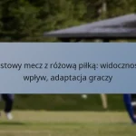 Testowy mecz z różową piłką: widoczność, wpływ, adaptacja graczy