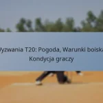 Wyzwania T20: Pogoda, Warunki boiska, Kondycja graczy